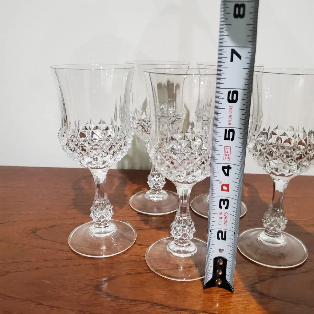 Cristal‎ D'Arques-Durand Ancenis Claret Wine Glass Set of FIVE 8666243
